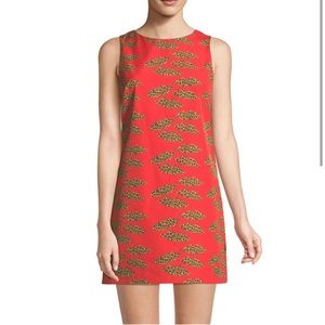 Alice + Olivia Red and Gold Mini Dress